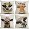 New Creative Cartoon Farmhouse Cow Animal Pillow Case Home Decoration Living Room Car Cushion