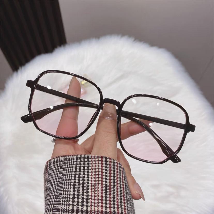 Fashion Anti Blue Lamp Gradient Pink Myopia Glasses Women Vintage Shortsight Eyeglasses Ladies Finished Optical Eyewear Diopter