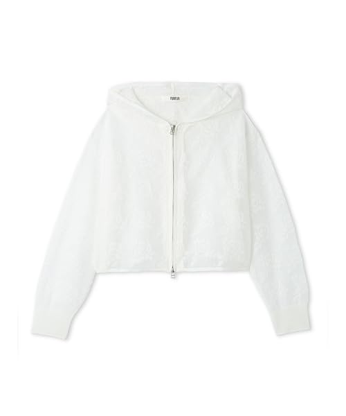 Furfur Rose Mesh Hoodie RWNT252089 White Women's