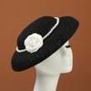 Adjustable Pearls Bucket Hat Wedding Guest Flower Embellished Hat For Beach Parties Outdoor Event