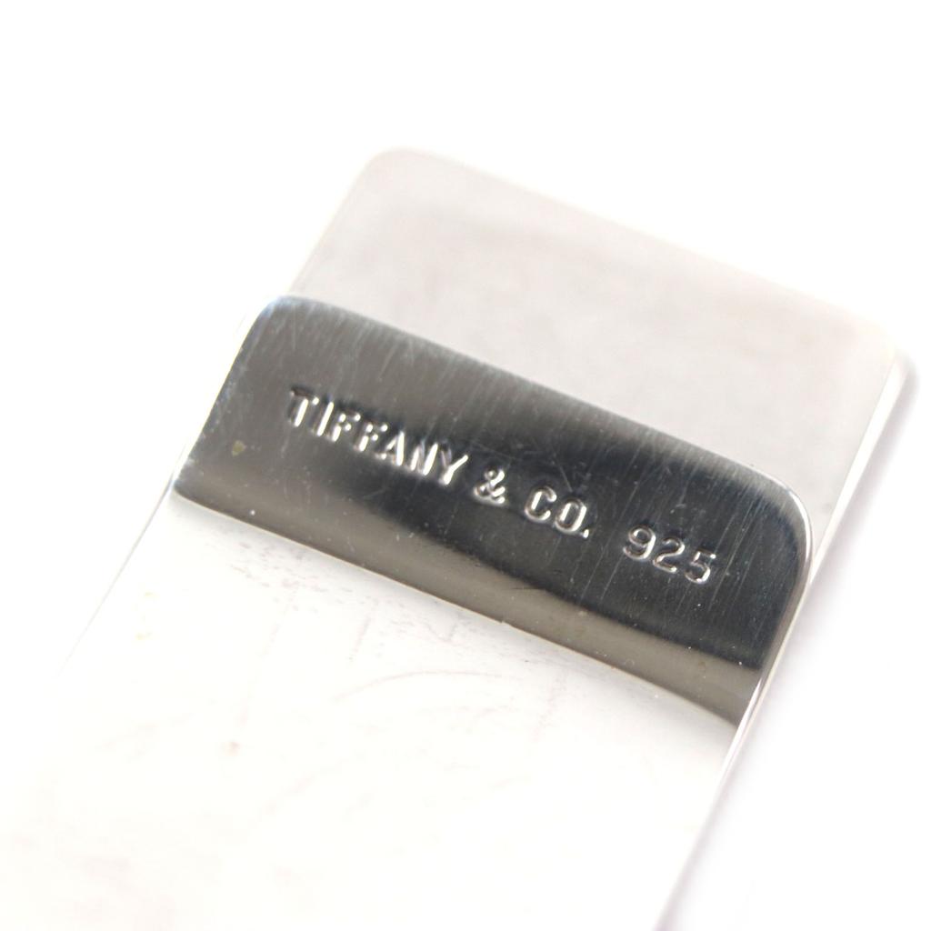 Great TIFFANY&Co. Cufflinks Men's Jewelry Engraved logo money clip Silver925 mens Used