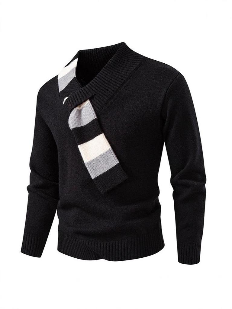 2025 Men's Plus Size Warm Christmas Knit Sweater: Thick Winter Casual Fashion Top