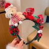 Bow Bear Cute Christmas Headband and Plush Hair Clip Set