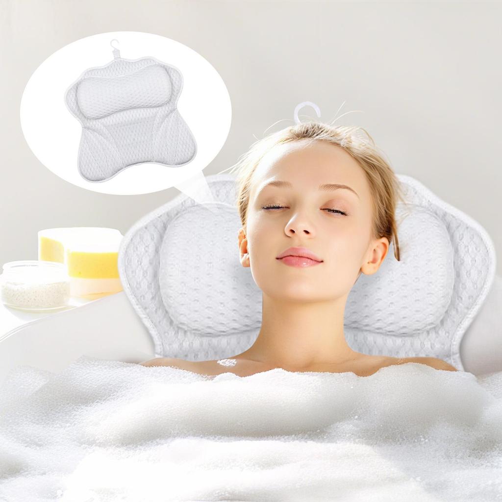 Tub Pillow For Bathtub Relaxing Bath Pillows For Tub Breathable Bathroom Accessories For Bathtub Home Hotel Bathing Shower