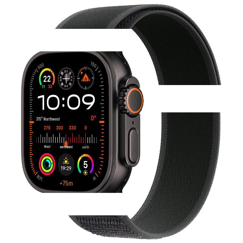 Apple Watch Ultra 10/9 Nylon Woven Velcro Trail Loop Strap