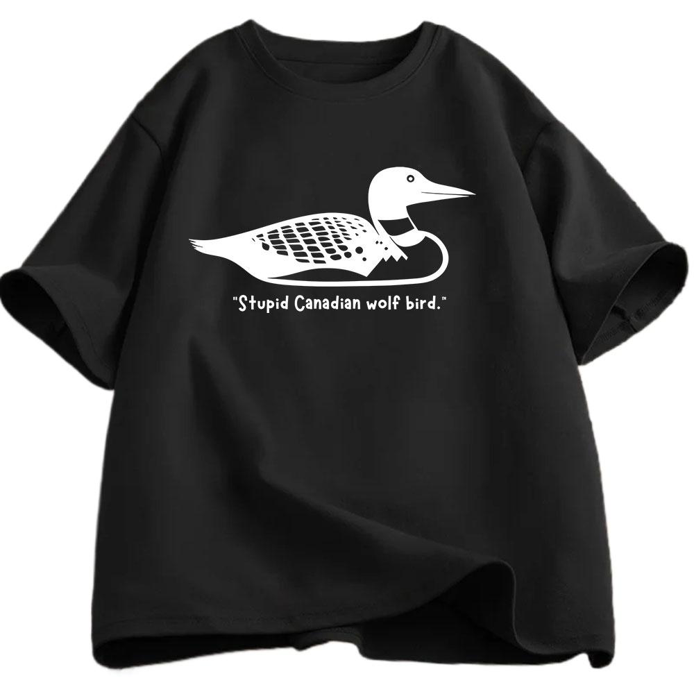 

2026 New Heated Rivalry TShirt Stupid Canadian Wolf Bird TShirts Fashion Vintage Short Sleeve Aesthetic Short Sleeves T Shirts S