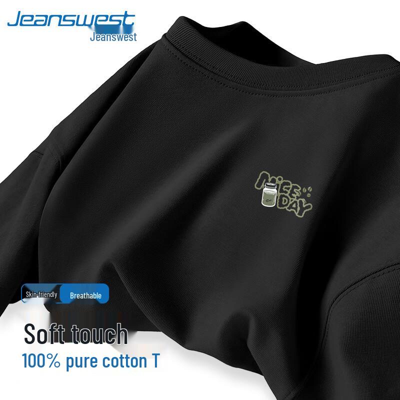 Мужская повседневная футболка с принтом Jeanswest L