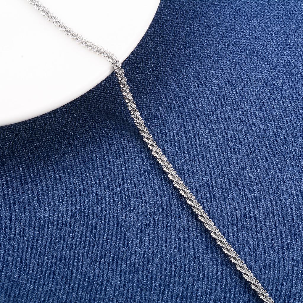 Glitter Chain Necklace Stainless Steel Jewelry Accessories for Women Men Silver/Gold Plated Choker on the Neck Collar DIY