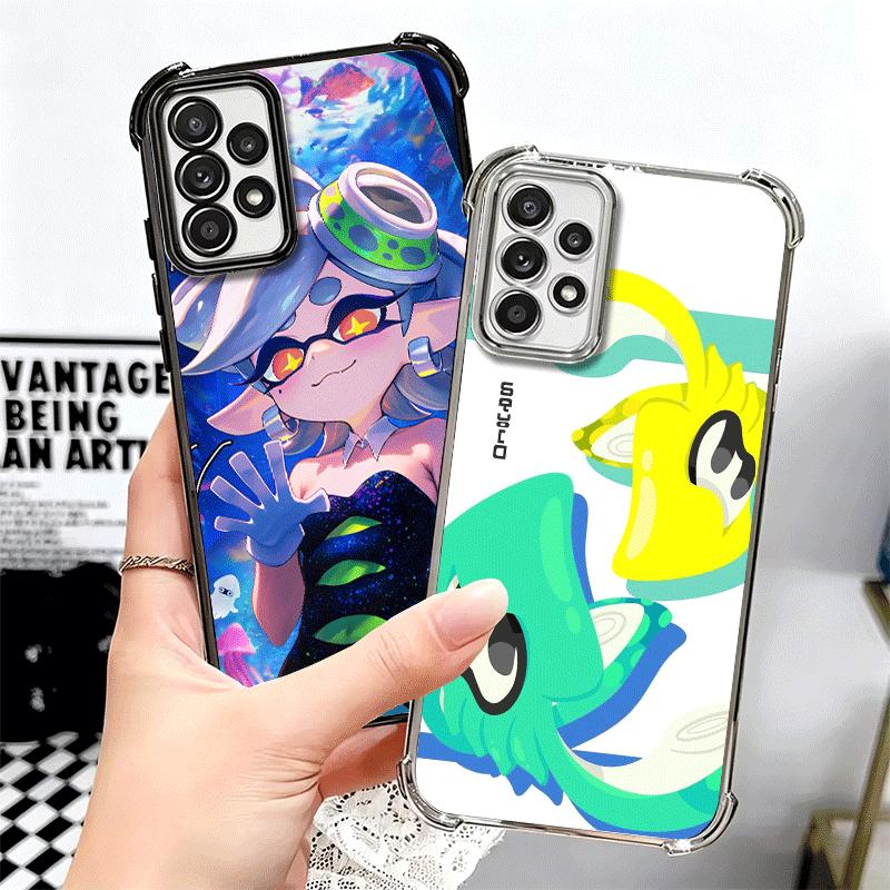 S-Splatoons Game Plating Phone Case For Samsung A17 A07 A37 A57 A16 A56 A15 A55 A14 A54 A13 A53 A26 A36 A25 A35 A24 A34 A23 A33