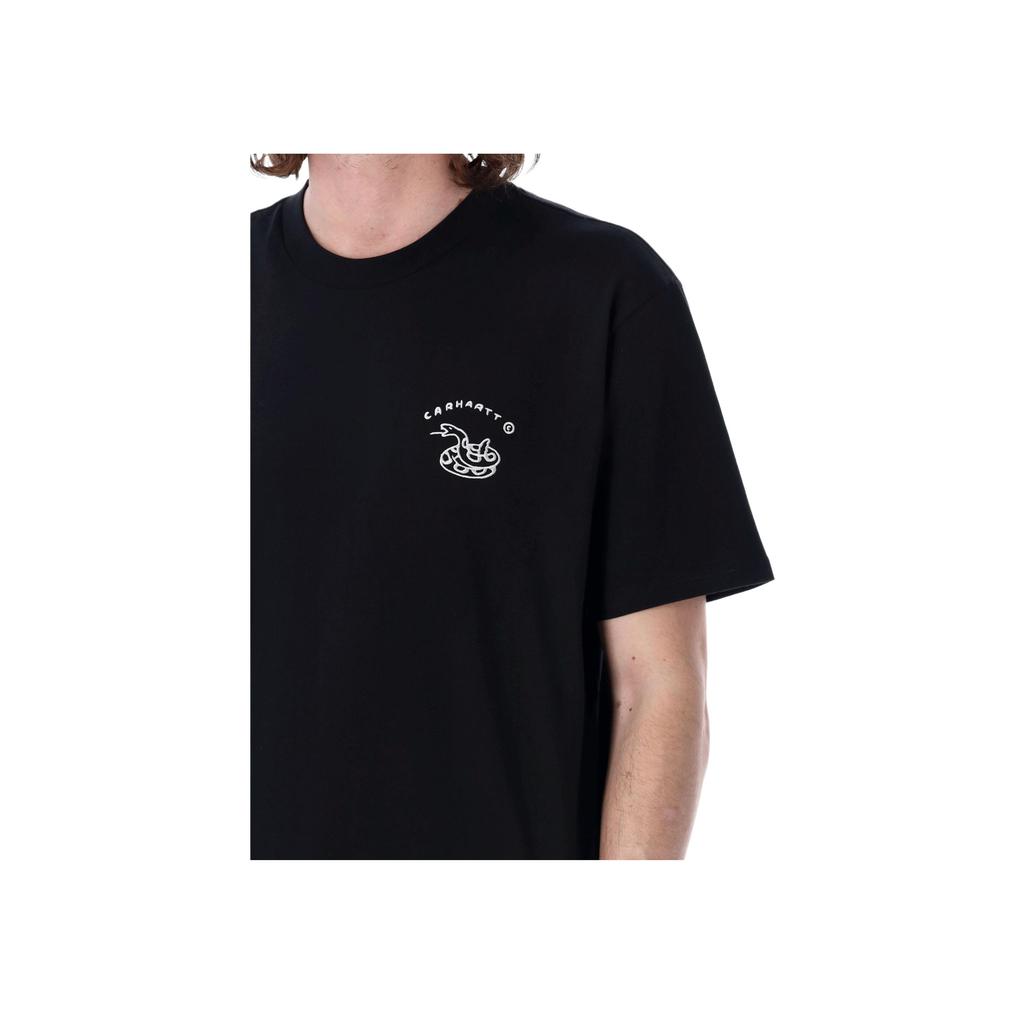 Carhartt WIP Graphic Print Pullover Crew Neck Short Sleeve T-Shirt Men T-Shirts Black I031699-C89-XX