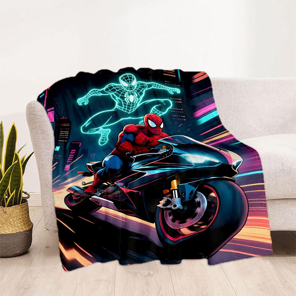 1pc Spider-Man Action Blanket Soft and Warm for Sofa Office Camping Travel Livingroom Great Gift for Friends and Family Comfortable