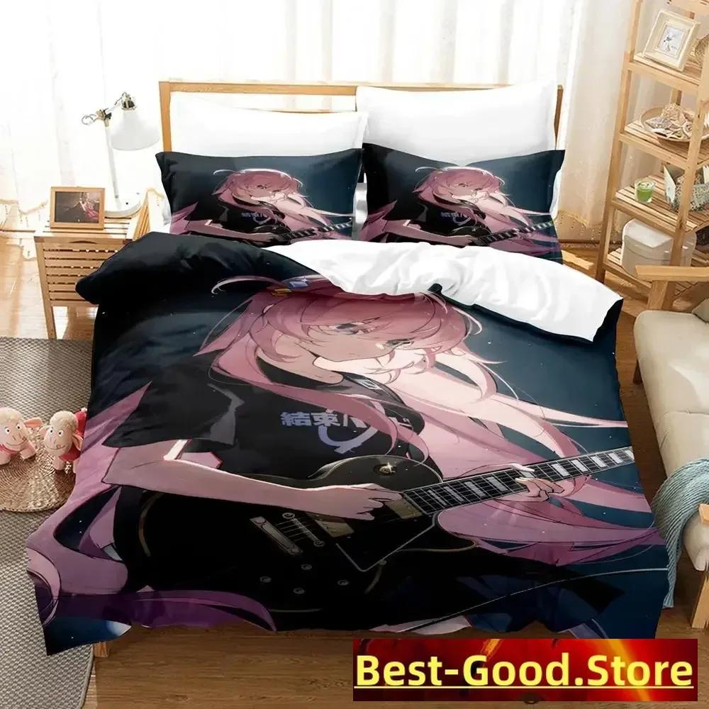 Gotou Hitori Bedding Set Single Twin Full Queen King Size Bed Set Adult Kid Bedroom Duvetcover Sets Anime Parure De Lit Bed