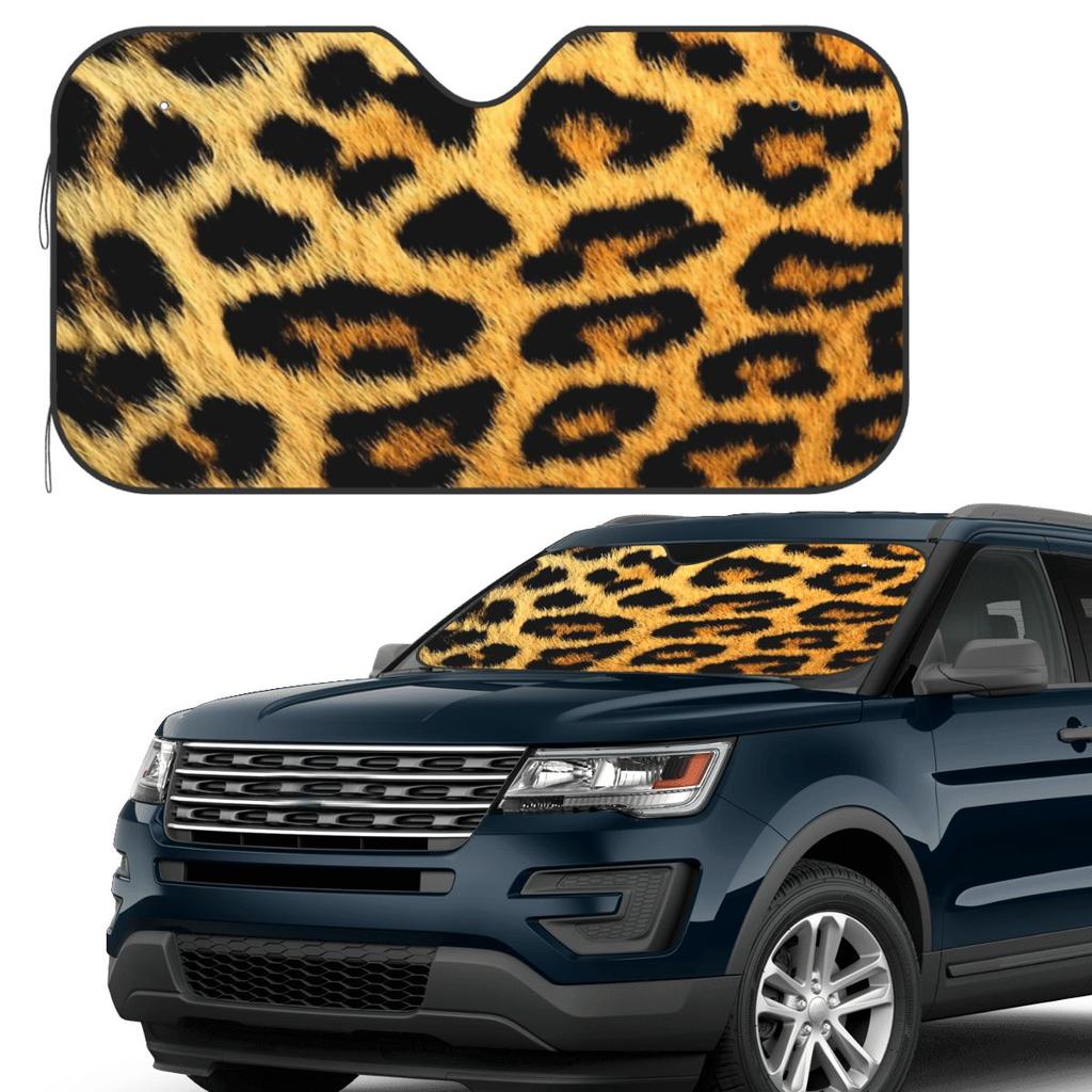 Leopard Print Sunshade Windscreen Car Front Windshield Window Sun Visor Accessories Covers