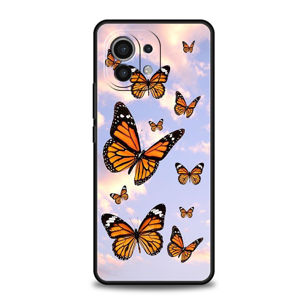 Etui na telefon dla Xiaomi Poco X4 X3 NFC F3 F4 M3 M4 Mi Note 12T 10 11 Ultra 11T 13 Pro 10T 12 Lite 9T 5G Miękkie etui motyl