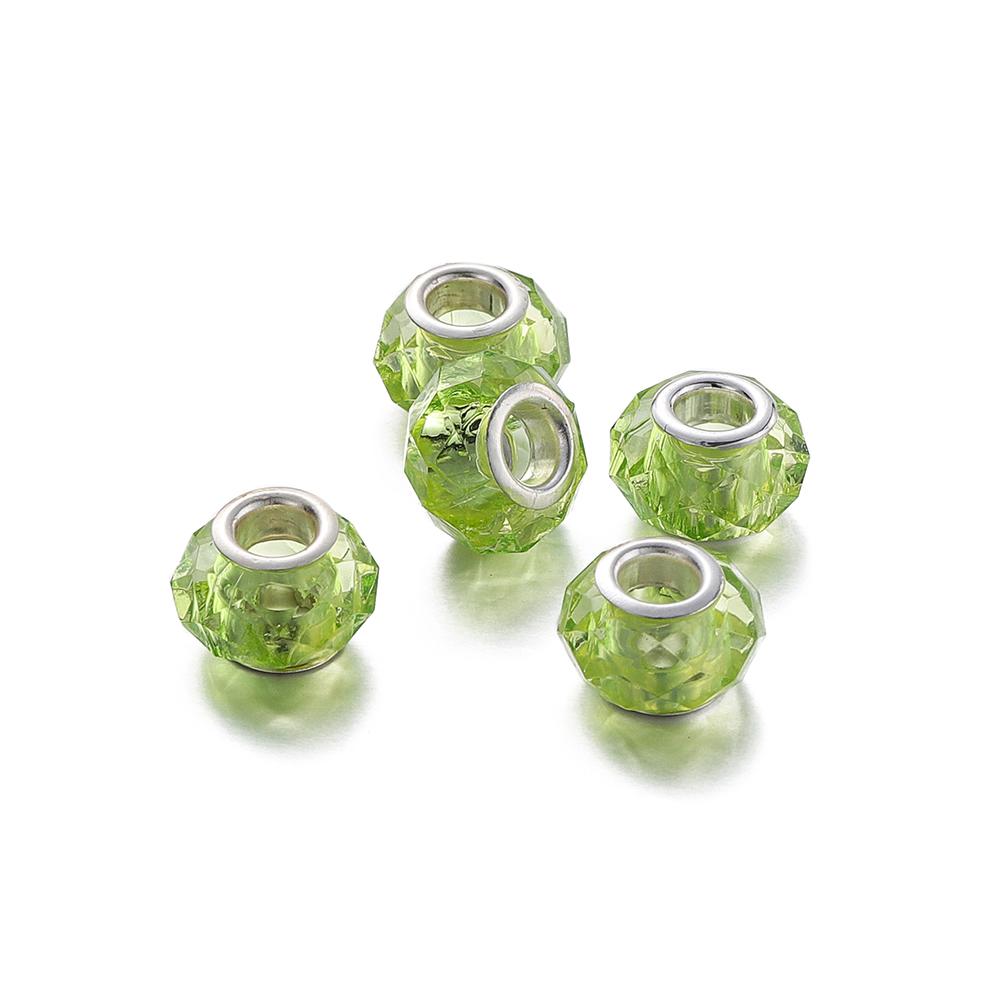 5Pcs 9-14mm Big Hole Halo Dyein Round Plastic Acrylic ABS Lmitation Pearl Beads Charm Loose Counter Jewelry Findings Making