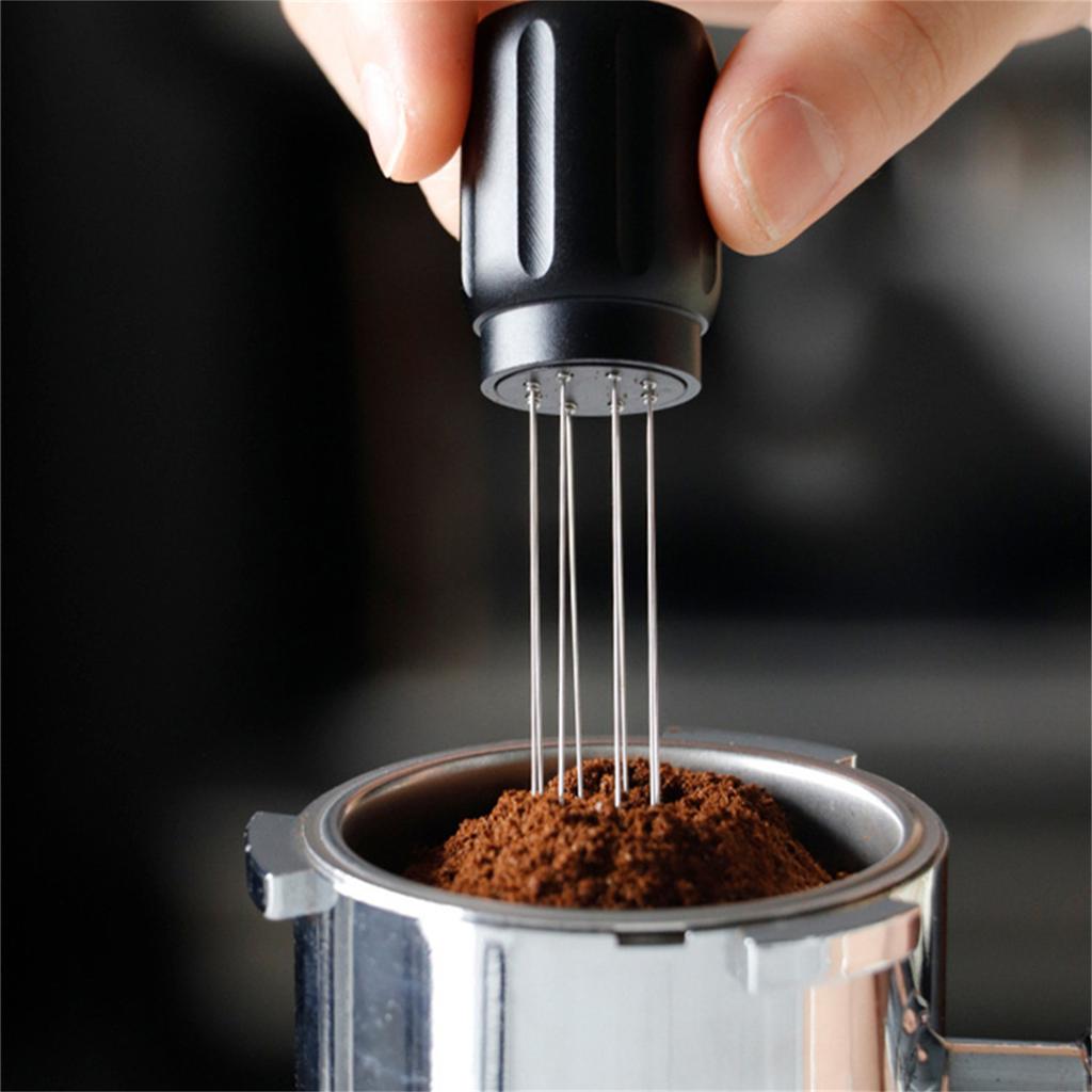 Espresso Coffee Stirrer Distributor Needle Stainless Steel Coffee Powder Tamper Tool Coffee Stirring with Magnetic Stand