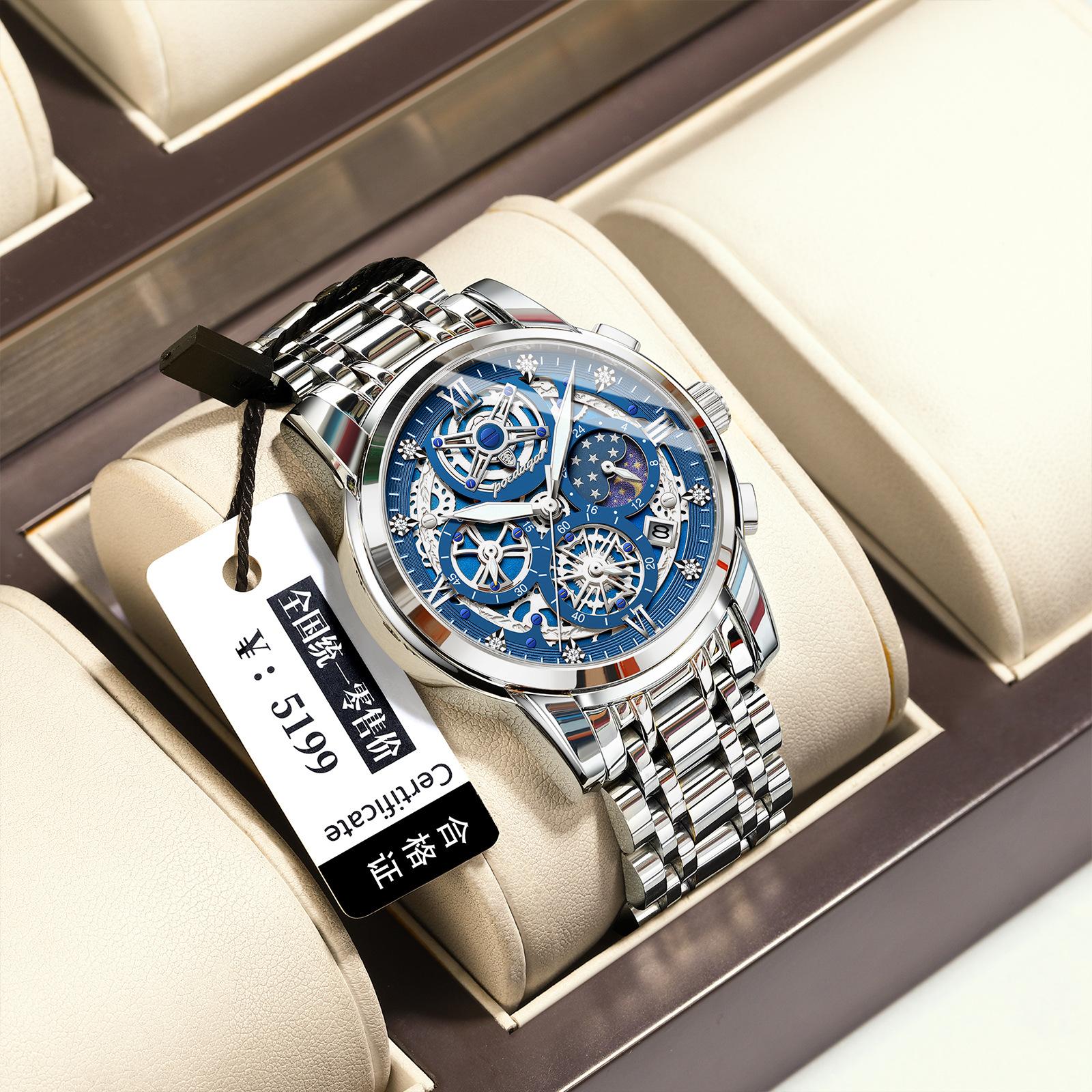 Luxury Hollow Men S Watch Waterproof Luminous Quartz Watch
