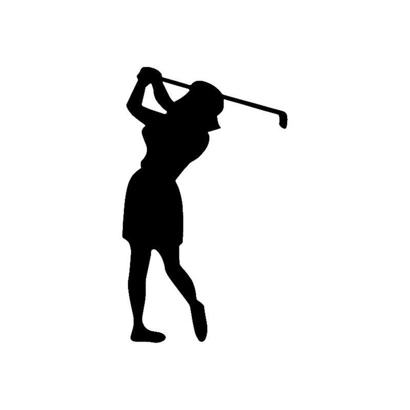 Buy Women Playing Golf Vinyl Car Sticker Sports Golf Car Decal for Car