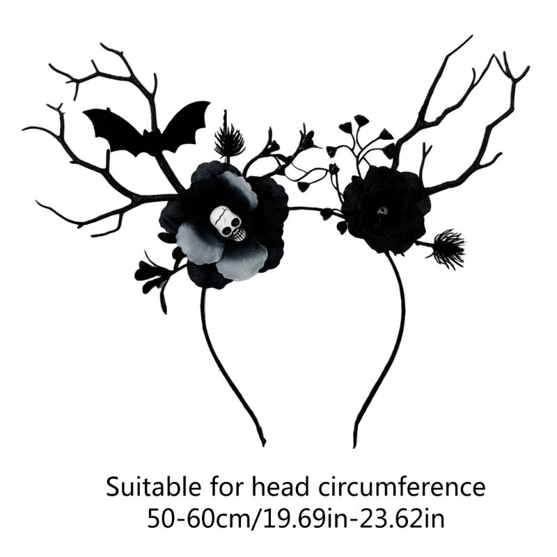 Lovely Flower Tree Branch Hair Hoop Women Girl Photography Makeup Headband for Christmas Halloween Party Headpieces