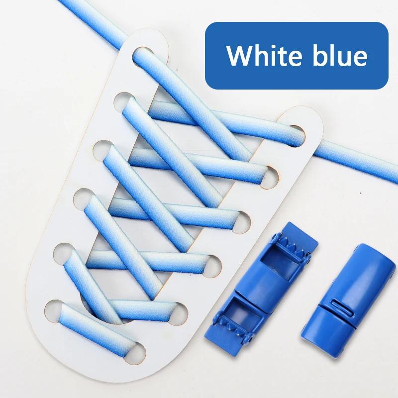 Gradient Elastic Laces Sneakers Magnetic Lock Shoelaces Without ties Kids Adult lazy No Tie Shoe laces for Shoes Accessories