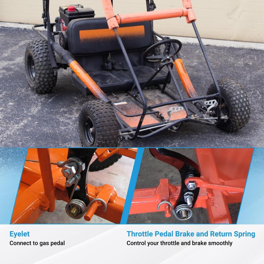 71 Inch Go Kart Throttle Cable And Throttle Linkage Assembly Kit Compatible With Predator 212Cc 196Cc GX160 GX200 5.5Hp 6.5Hp Engine Coleman KT196