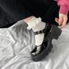 Women's Mary Jane College-Style Slim Leather High Heels with Thick Soles - Lolita JK Uniform Shoes