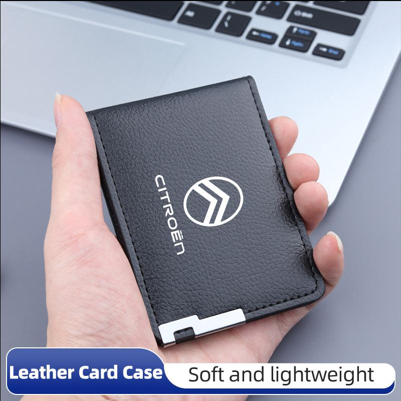 Litchi Texture Leather Driver License Holder For Citroen C4 C3 C5 C1 C2 Berlingo Celysee Cactus Picasso Aircross KR8