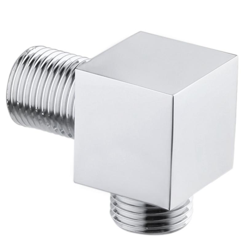M-Modern-G1/2Inch Shower Hose Connector Square Accessories For Bathroom Brass Body Wall Connector Bracket For Shower Hose