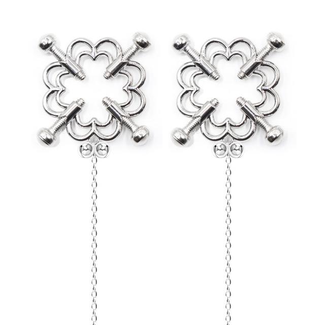 1 Pair Feather Metal Bells Nipple Clamps SM Nipple Ring Flirting Teasing Sex Toys Bondage Kit Slave Bdsm Girl Exotic Accessories