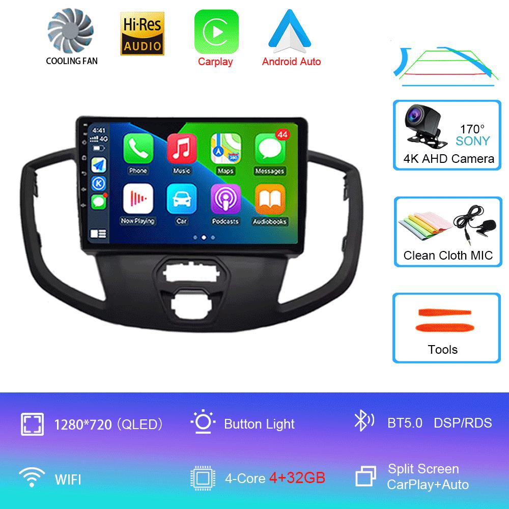 Android 14 Car Radio For Ford Transit 2015 - 2018 Multimedia Video Player Navigation GPS Carplay Android Auto 5G WIFI DSP BT5.0