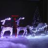 24TE Christmas Deer Pull Car Ornament Glowing Led Landscape Light Crafts for Outdoor Garden Yard Lawn Decoration Art Gift