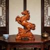 Wood Horse Statues Positive Energy Good Luck Showpiece Collectible Figurines Animal Sculptures for Home Office Decors