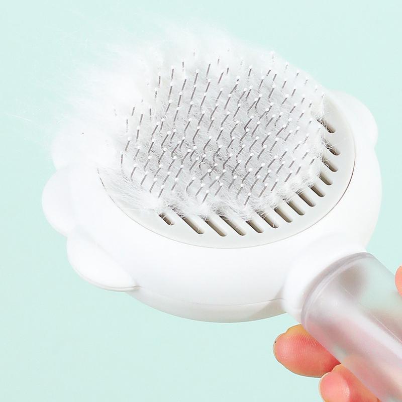 Cat Dog Pet Spray Massage Brush 3 In 1 One Button Steam Spray Folding Rotatable Floating Hair Bath Hair Removal Brush Comb