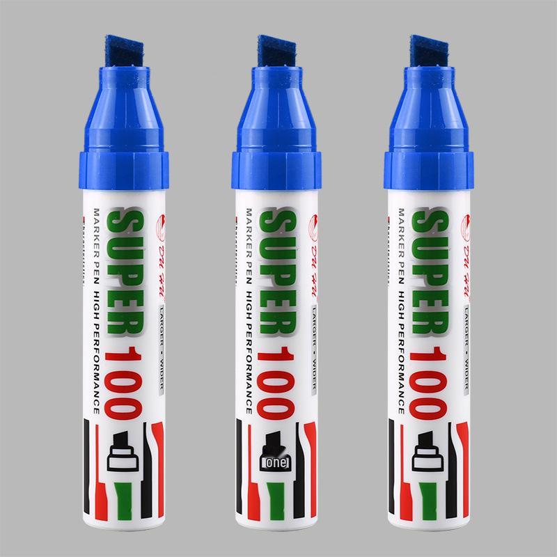 Pennarello Jumbo Impermeabile e Resistente all'Olio - Punta Extra Spessa, Inalterabile, Rosso/Blu/Nero