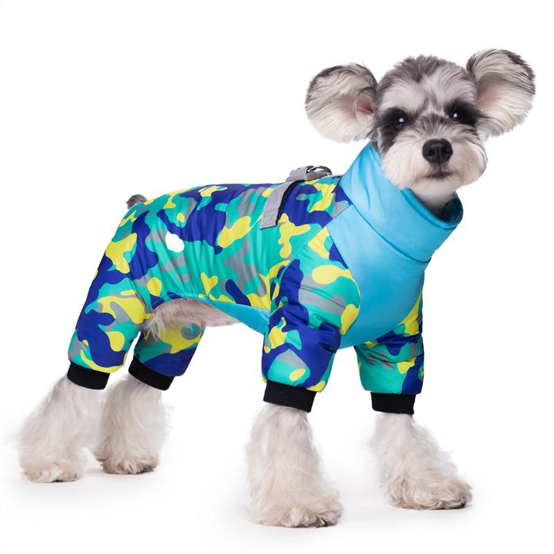 Camouflage Hunde Overall für kleine und mittlere Hunde Winter gefüttert Haustier Strampler Wasserdicht Chihuahua Pudel Haustiere Kleidung