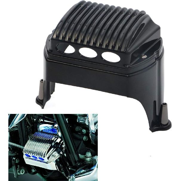 

Chrome Front Voltage Regulator Cover Accent For 1997-2011 Harley Electra Glides Road Glides Street Glides Road Kings Blakc