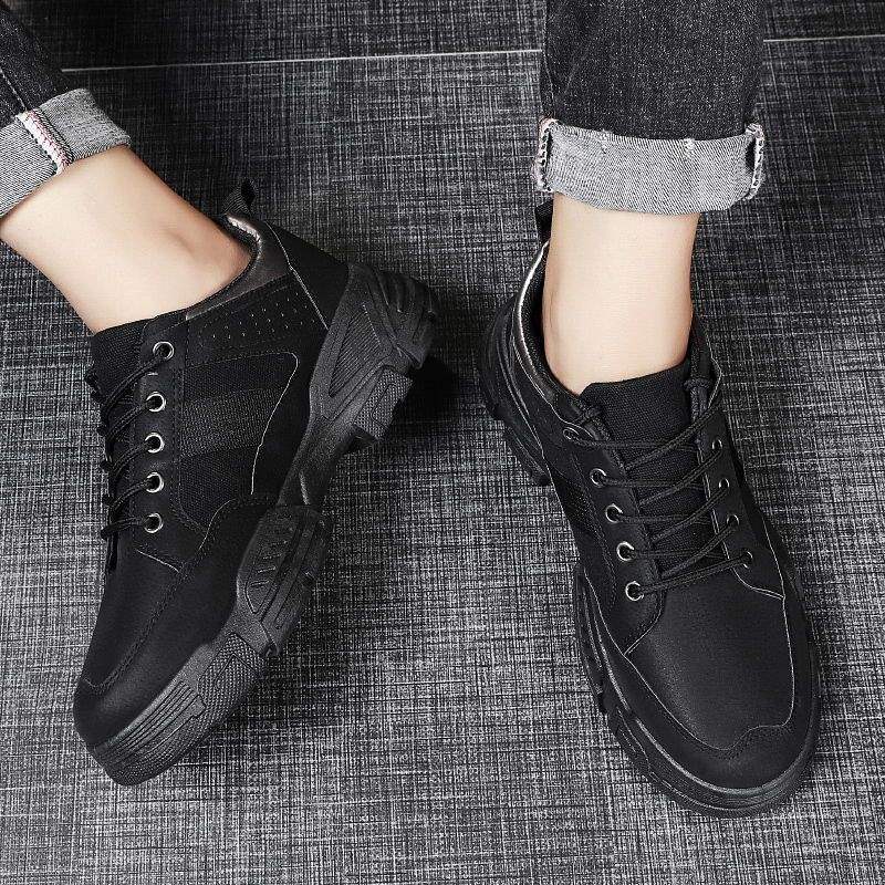 

Martin boots men s autumn and winter men s shoes new trend Korean version high-top shoes men s casual versatile velvet black leather shoes 44