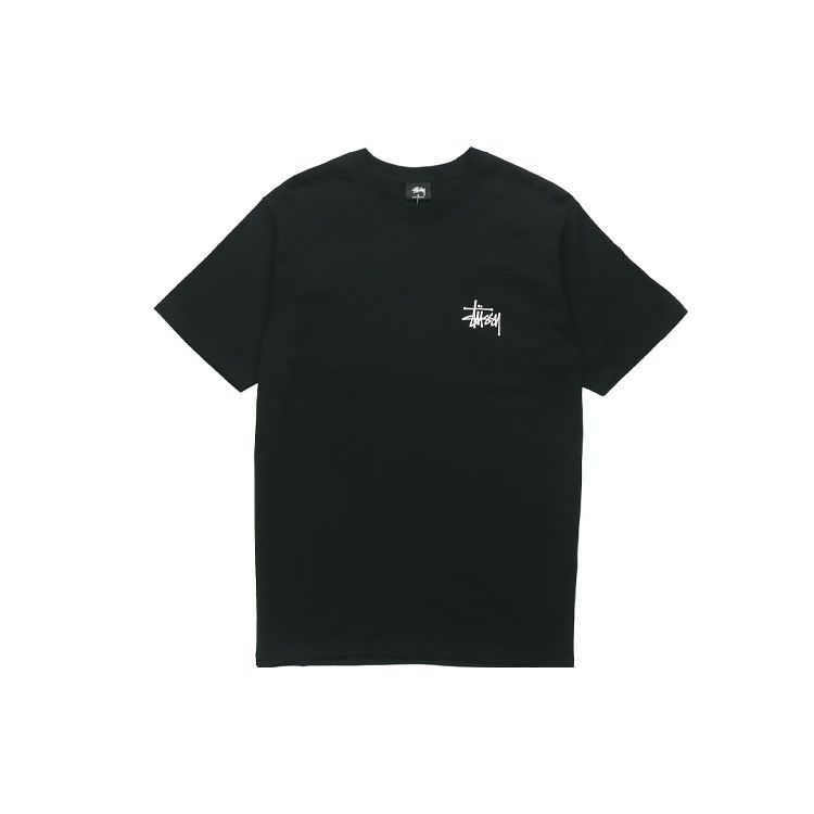 Stussy Classic Basic Printed Short Sleeve T-Shirt Unisex Tops Black 1904257-1