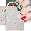 1Pcs 5D Gingerbread Man Snowflake Nail Stickers Christmas Pine Tree Cake Self-Adhesive Nail Decal Winter Diy Manicure Supplies