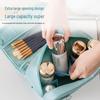 "Korean Waterproof Travel Storage Bag - Large Capacity, Portable, Unisex, with Hook for Toiletries and Makeup"