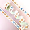 500 Sheets/Roll 8 Animal Loops Cartoon Roll Stickers Cute Animals Children Handmade Polka Dot Stickers