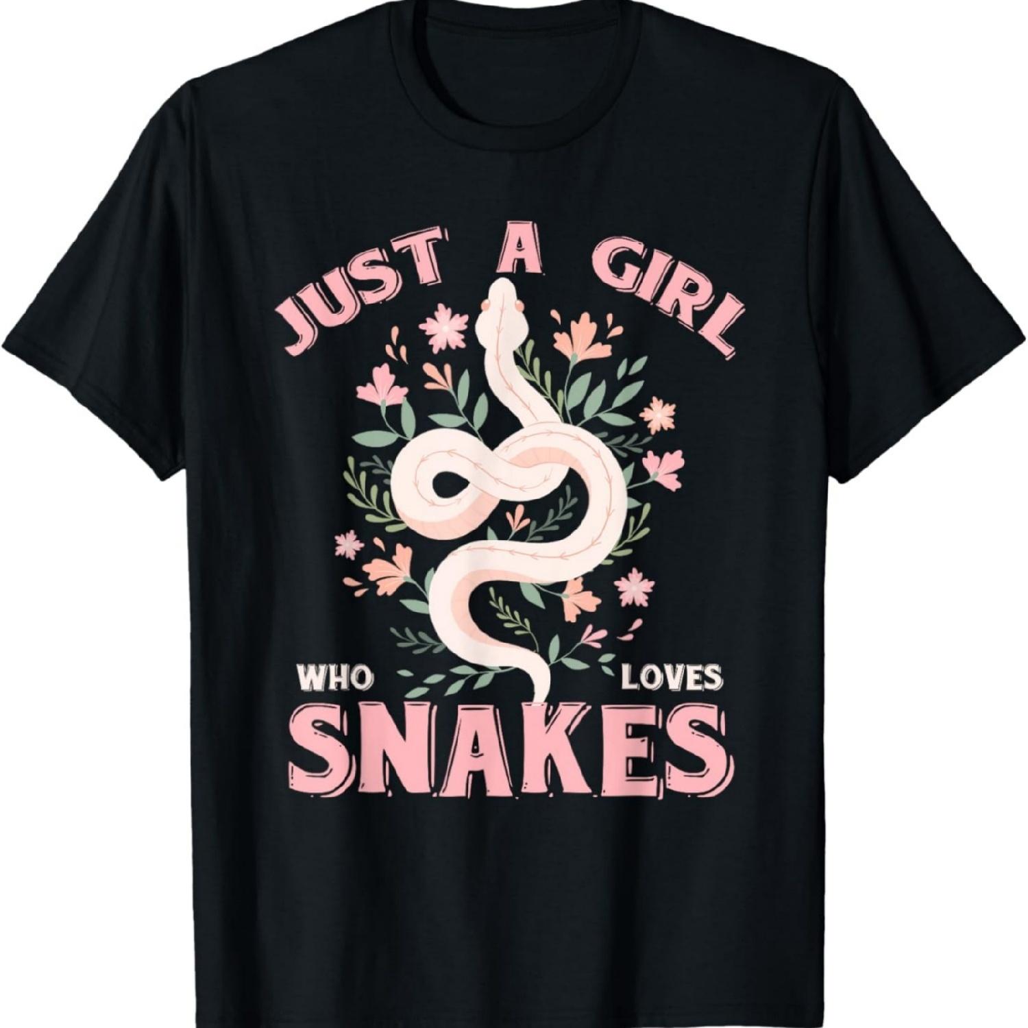 Футболка  Просто девушка, которая любит змей S