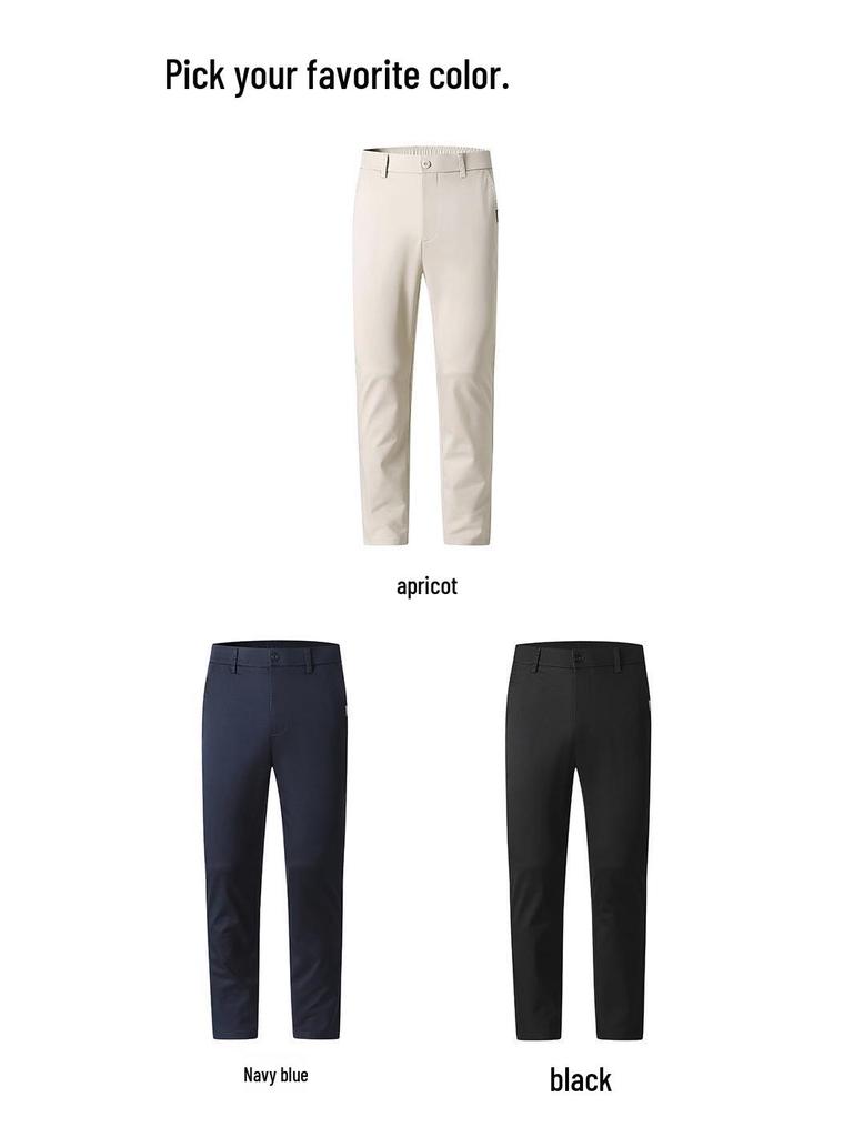 2026 Spring/Summer Men's Korean Style Faux Cowhide Zipper Casual Pants - Loose, Comfortable, Versatile, Fashionable