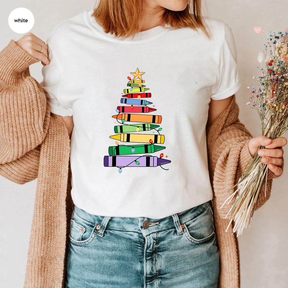 Christmas Teacher Shirt School Christmas Teacher Life Tshirt Lit It Up Xmas Tee Merry Santa Shirt Holiday Party Tops Xmas Gift