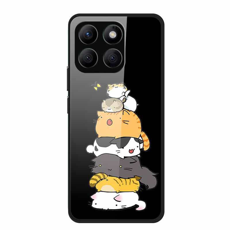 For Honor X8c Case X8 c X 8c Tempered Glass Hard Back Cover Phone Case For Honor X8c 4G Case HonorX8c X 8 c Capa Soft TPU Bumper