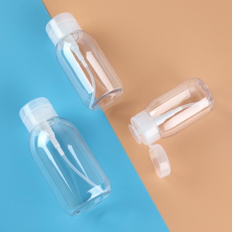 200/300/500Ml Refillable Bottle Push-Type Bottling Push Down Empty Pump Dispenser Bottle For Nail Polish Makeup Remover Bottle