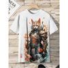 3D printed round neck comfortable men's clothing