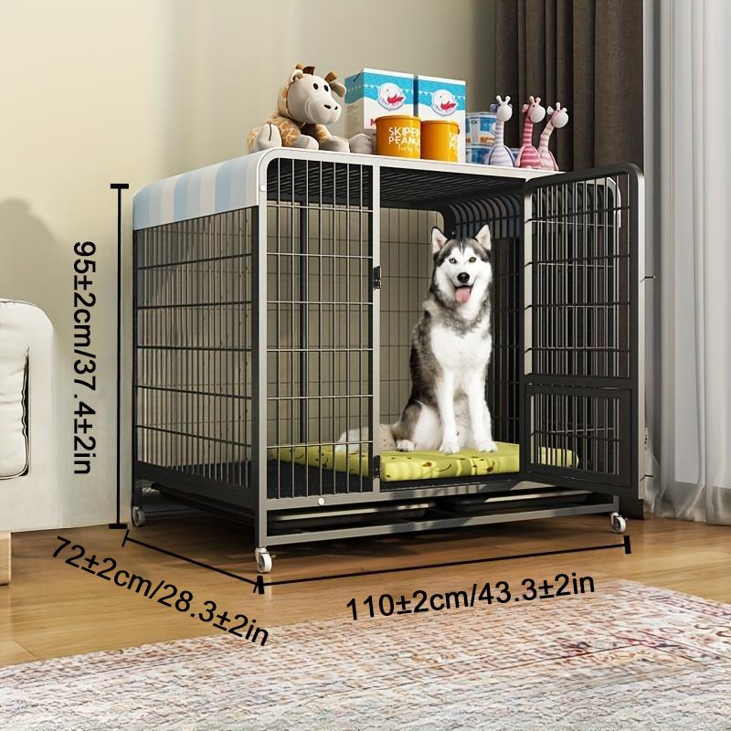 BOOTEELY Dog Kennels Heavy Duty Indestructible and Escape-Proof Dog Crate Cage Kennel for Large Dogs