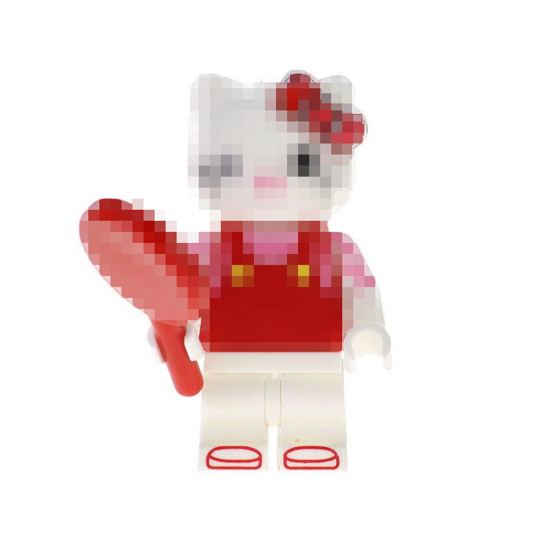 Cartoon Anime Princess Animal Blind Box Mini Building Block Figurines