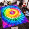 Colorful Tie-Dye Spiral Pattern Carpet, Vibrant Rainbow Home Decor Suitable for use as an anti-slip for living room bedroom sofas